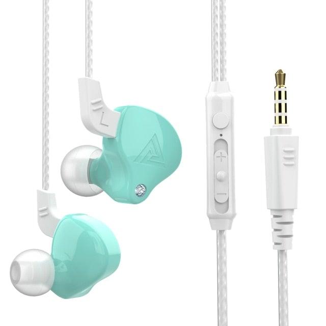 Blue Gaming Bass 3.5mm In-Ear Earphone Game Headset Noise Driver Gaming Earbuds Headset with Dual Mic Detachable & Built-in and Volume Control For Mobile Gaming PC  Cancelling Earbuds With Mic