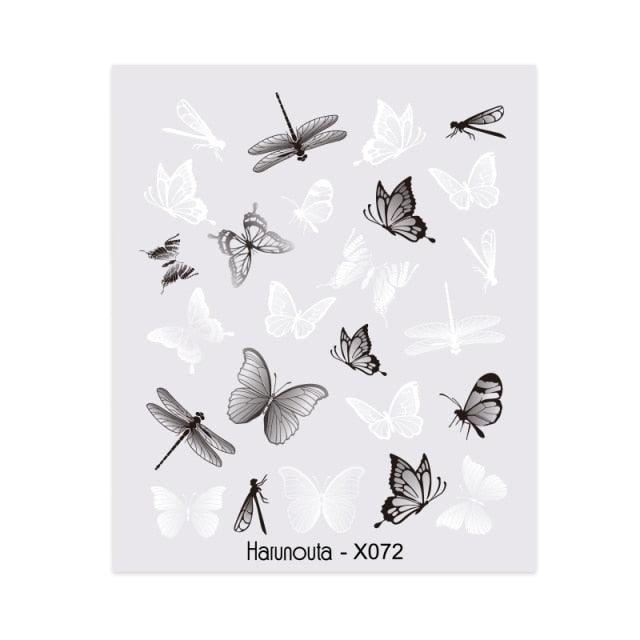 Blue Marble Water Decal Sticker Wave Line Flower Leaf Tree Summer Slider Decor For Manicuring Nail Art Watermarks Curve Graffiti Nail Design for Acrylic Nail Supplies Designer Nail Decorations for Women Girls Kids