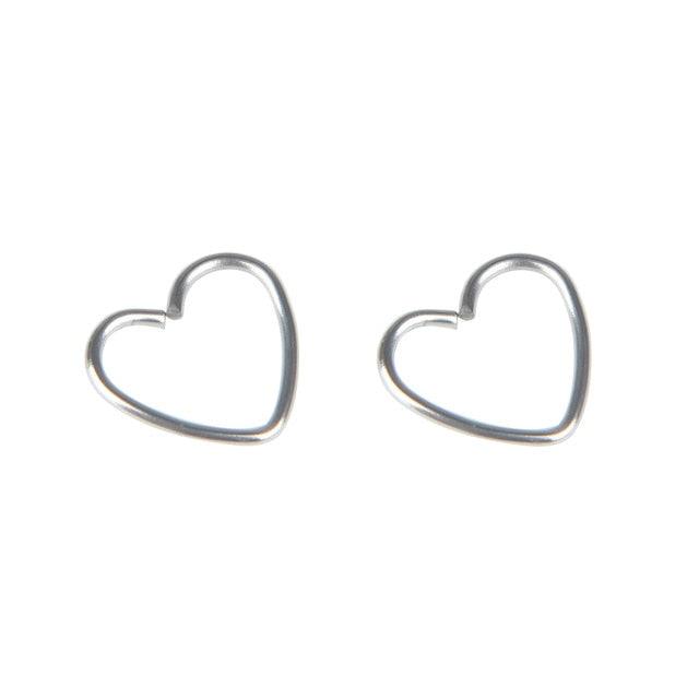 Body Jewelry Surgical Steel Heart Cartilage Tragus Piercings Heart-Shaped Ear Cartilage Ring Body Jewelry Cartilage Helix Ring Piercings Hoop Lip Nose Rings Orbital Ear Stud Helix Rook Snug Tragus Piercing Earrings Stainless Steel Jewelry 10*0.8 mm