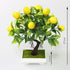 Bonsai Artificial Bonsai Fake Tree Yellow Foam Fruit Potted For Home Decoration Accessories Wedding Decor