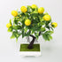 Bonsai Artificial Bonsai Fake Tree Yellow Foam Fruit Potted For Home Decoration Accessories Wedding Decor