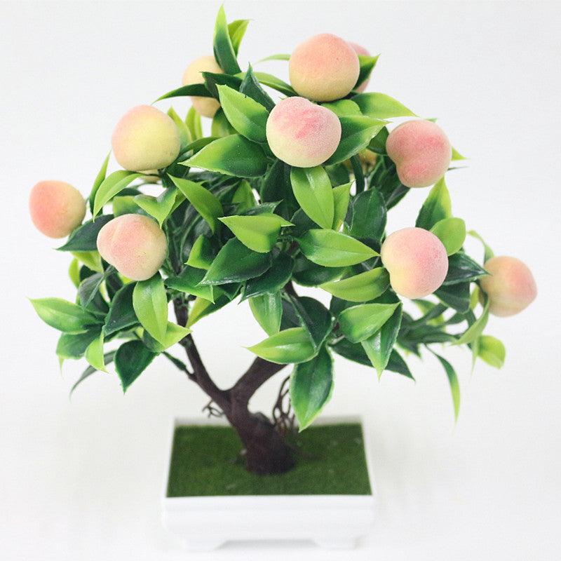 Bonsai Artificial Bonsai Fake Tree Yellow Foam Fruit Potted For Home Decoration Accessories Wedding Decor