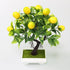 Bonsai Artificial Bonsai Fake Tree Yellow Foam Fruit Potted For Home Decoration Accessories Wedding Decor
