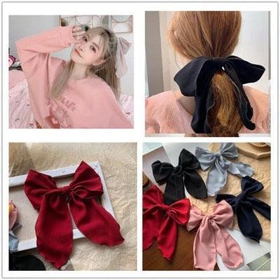 Bowknot Hair Scrunchies For Women Girls Sweet Elastic Hair Bands Elegant Hair Tie Rope Rubber Band Hair Gum Gorgeous Hair Accessories For Women