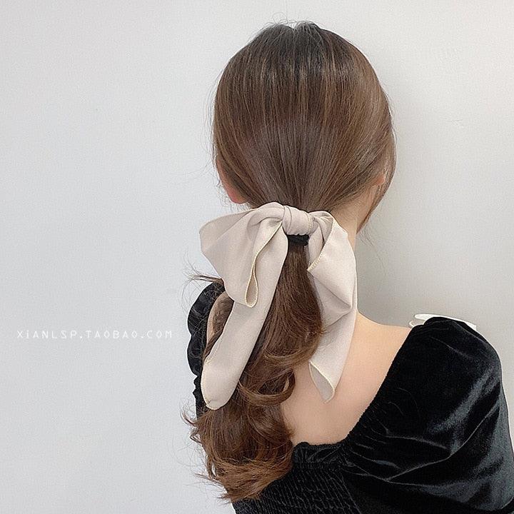 Bowknot Hair Scrunchies For Women Girls Sweet Elastic Hair Bands Elegant Hair Tie Rope Rubber Band Hair Gum Gorgeous Hair Accessories For Women
