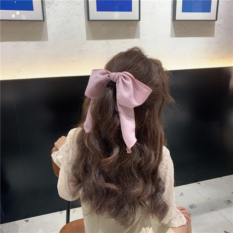 Bowknot Hair Scrunchies For Women Girls Sweet Elastic Hair Bands Elegant Hair Tie Rope Rubber Band Hair Gum Gorgeous Hair Accessories For Women