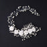 Bridal Wedding Crystal Bride Hair Accessories Pearl Flower Headband Handmade Hairband Beads Decoration Hair Comb Gorgeous Hair Accessories For Women