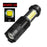 Built in battery XP-G Q5 Zoom Focus Mini led Flashlight Torch Lamp Lantern 2000 Lumen Adjustable Penlight Waterproof T6 light  Focus IP65 Water-Resistant Portable for Indoor and Outdoor Camping Hiking