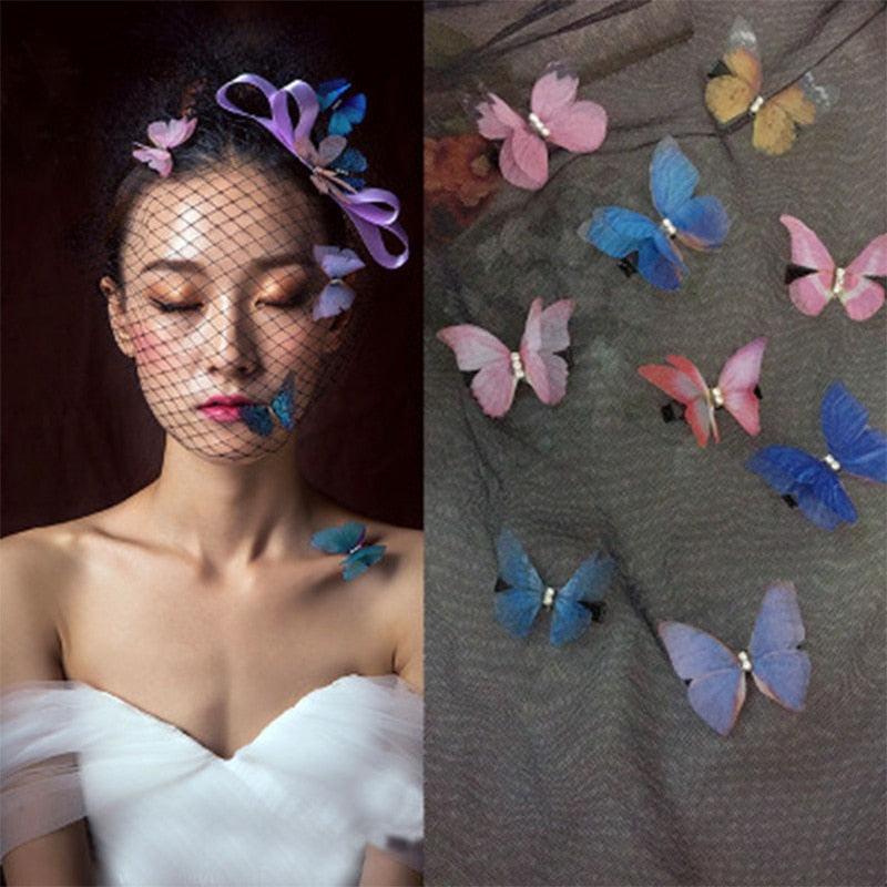 Butterfly Hair Clips for Girls Kids Glitter Barrette Wedding Hairpins Hair Accessories Styling Tools Butterfly Hair Clip For Women Hair Styling