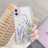 Butterfly Lavender Higan Flower Phone Case For iphone 7 8 plus 12 13 mini 11 14 pro max X XR XS Max Hard Shockproof Shell Cover Butterfly Pattern Design for Women Girls Aesthetic Romantic Soft Slim  Shockproof Protevtice Case for iPhone
