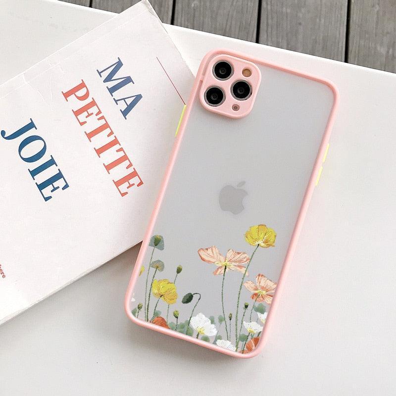 Butterfly Lavender Higan Flower Phone Case For iphone 7 8 plus 12 13 mini 11 14 pro max X XR XS Max Hard Shockproof Shell Cover Butterfly Pattern Design for Women Girls Aesthetic Romantic Soft Slim  Shockproof Protevtice Case for iPhone