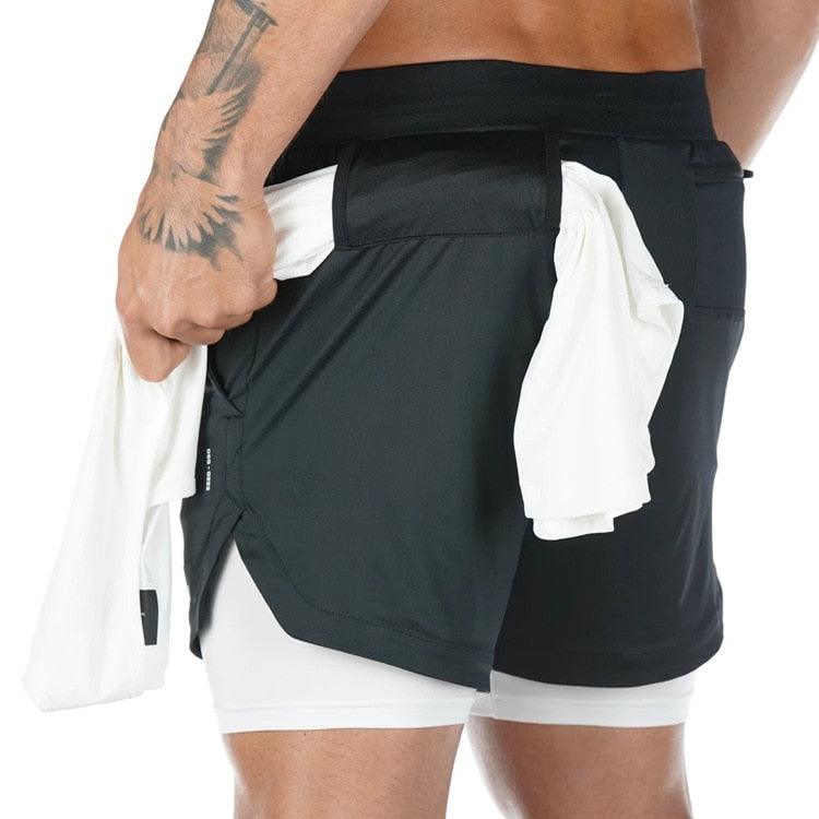 Camo Running Shorts Men Gym Sports Shorts 2 In 1 Quick Dry Workout Training Gym Fitness Jogging Short Pants Summer Men Shorts  Men's Running Gym Shorts Breathable with Pockets Quick Dry Sportswear