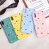 Candy Color Cute Love Heart Phone Case For Iphone 13 12 11 Pro Max Soft Silicon Purple White Silicone Case With Little Heart Pattern Slim Shockproof Protective  Back Cover