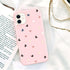 Candy Color Cute Love Heart Phone Case For Iphone 13 12 11 Pro Max Soft Silicon Purple White Silicone Case With Little Heart Pattern Slim Shockproof Protective  Back Cover