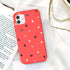Candy Color Cute Love Heart Phone Case For Iphone 13 12 11 Pro Max Soft Silicon Purple White Silicone Case With Little Heart Pattern Slim Shockproof Protective  Back Cover