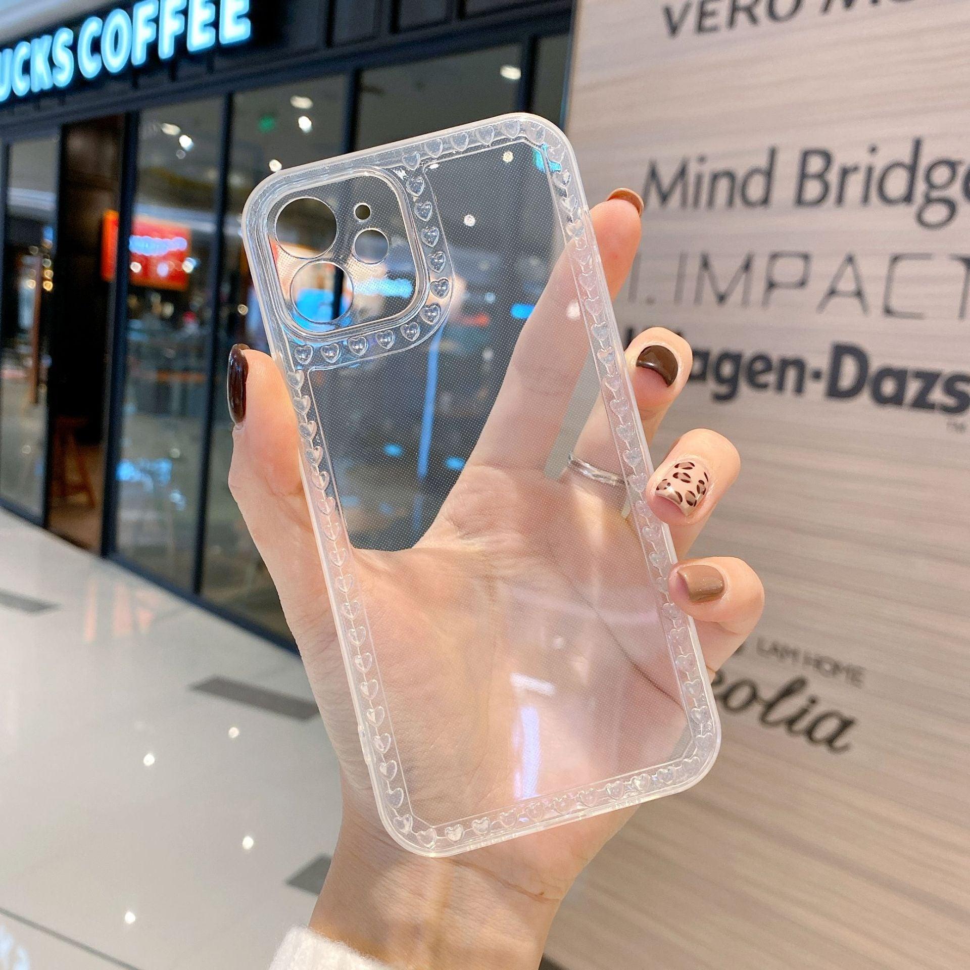 Candy Color Cute Shockproof Phone Case For iPhone 11 Pro Max Mini 7 8 Plus XR XS MAX Full Lens Soft Cover Cute And Fashionable Colorful Translucent Soft Silicone Case