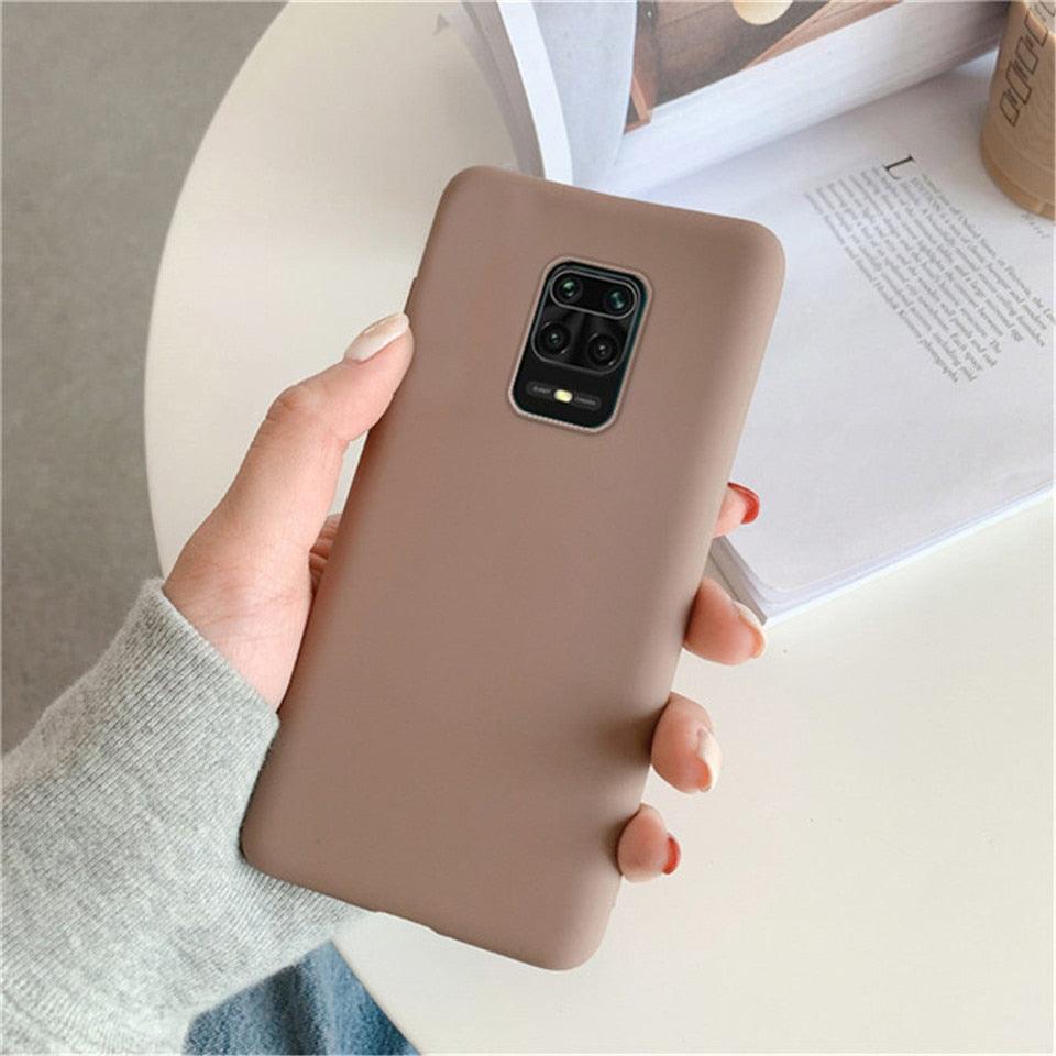 Candy Color Silicone Phone Case for Xiaomi Redmi Note 10 10S 9S 9 Pro Max 8 7 Plus Matte Soft Cover for Redmi 10X 9A 8A 7A Silicone Protective Mobile Phone Case Outdoor Protective Case Slim Phone Protection