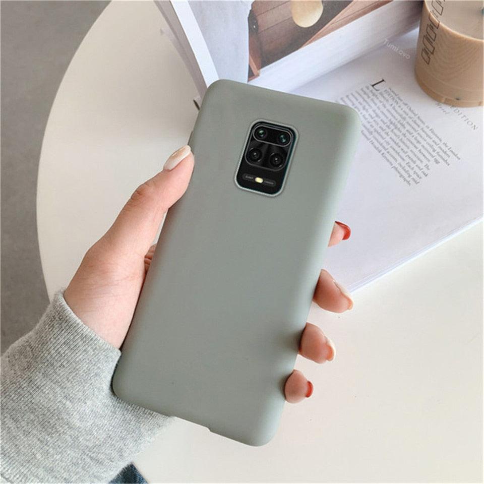 Candy Color Silicone Phone Case for Xiaomi Redmi Note 10 10S 9S 9 Pro Max 8 7 Plus Matte Soft Cover for Redmi 10X 9A 8A 7A Silicone Protective Mobile Phone Case Outdoor Protective Case Slim Phone Protection