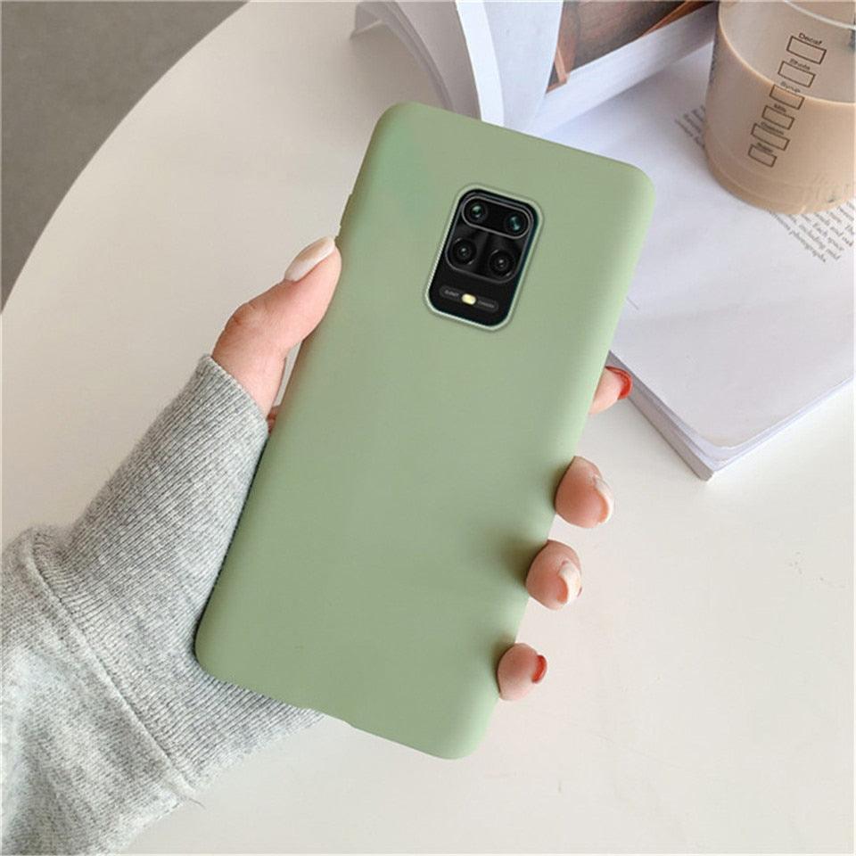 Candy Color Silicone Phone Case for Xiaomi Redmi Note 10 10S 9S 9 Pro Max 8 7 Plus Matte Soft Cover for Redmi 10X 9A 8A 7A Silicone Protective Mobile Phone Case Outdoor Protective Case Slim Phone Protection