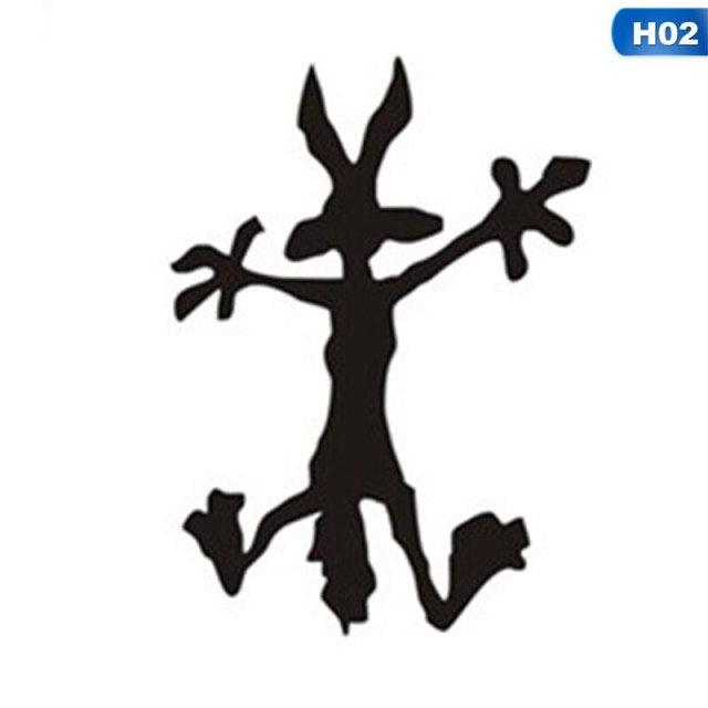 Car Auto Window Rear Bumper Trunk Decoration Sticker Vinyl Cartoon Funny Decal Car-Styling Exterior Trim Car Decal, E Cartoon Coyote Splat Hitting Wall Door Cars Laptop Truck Bumper Window Decal Accessories Emblem Sticker Applies Easily To Cars