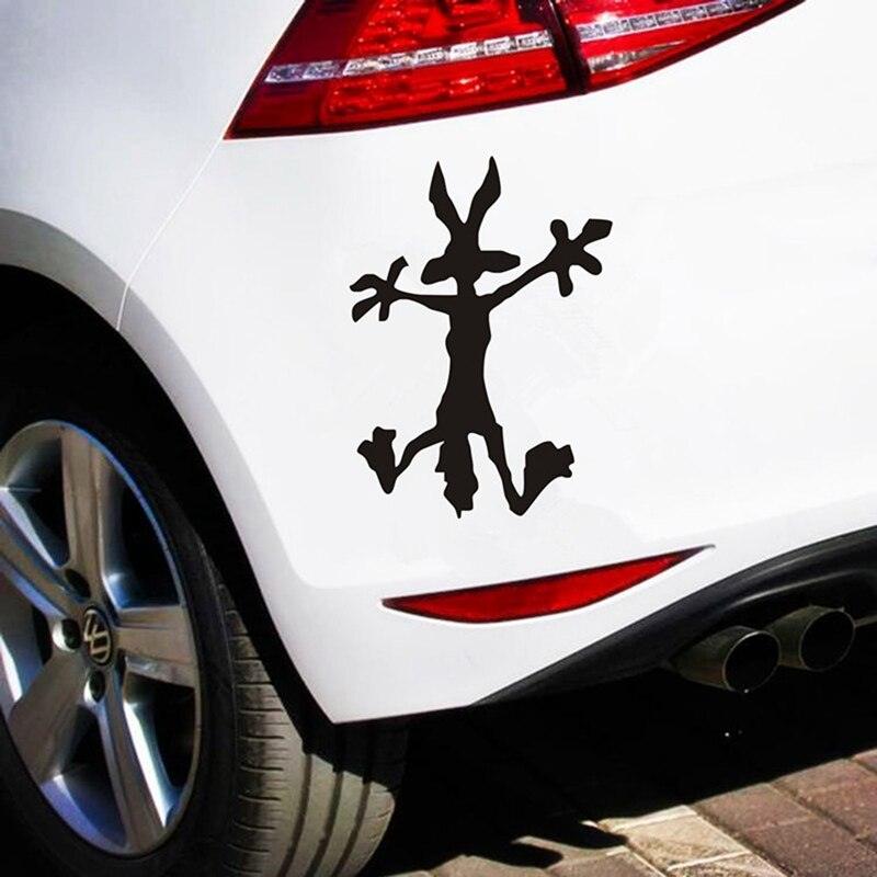 Car Auto Window Rear Bumper Trunk Decoration Sticker Vinyl Cartoon Funny Decal Car-Styling Exterior Trim Car Decal, E Cartoon Coyote Splat Hitting Wall Door Cars Laptop Truck Bumper Window Decal Accessories Emblem Sticker Applies Easily To Cars