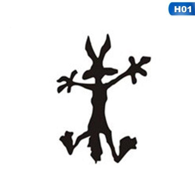 Car Auto Window Rear Bumper Trunk Decoration Sticker Vinyl Cartoon Funny Decal Car-Styling Exterior Trim Car Decal, E Cartoon Coyote Splat Hitting Wall Door Cars Laptop Truck Bumper Window Decal Accessories Emblem Sticker Applies Easily To Cars
