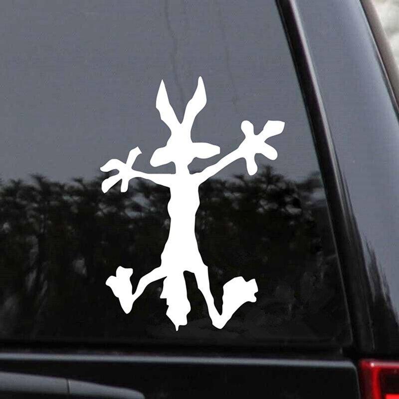 Car Auto Window Rear Bumper Trunk Decoration Sticker Vinyl Cartoon Funny Decal Car-Styling Exterior Trim Car Decal, E Cartoon Coyote Splat Hitting Wall Door Cars Laptop Truck Bumper Window Decal Accessories Emblem Sticker Applies Easily To Cars