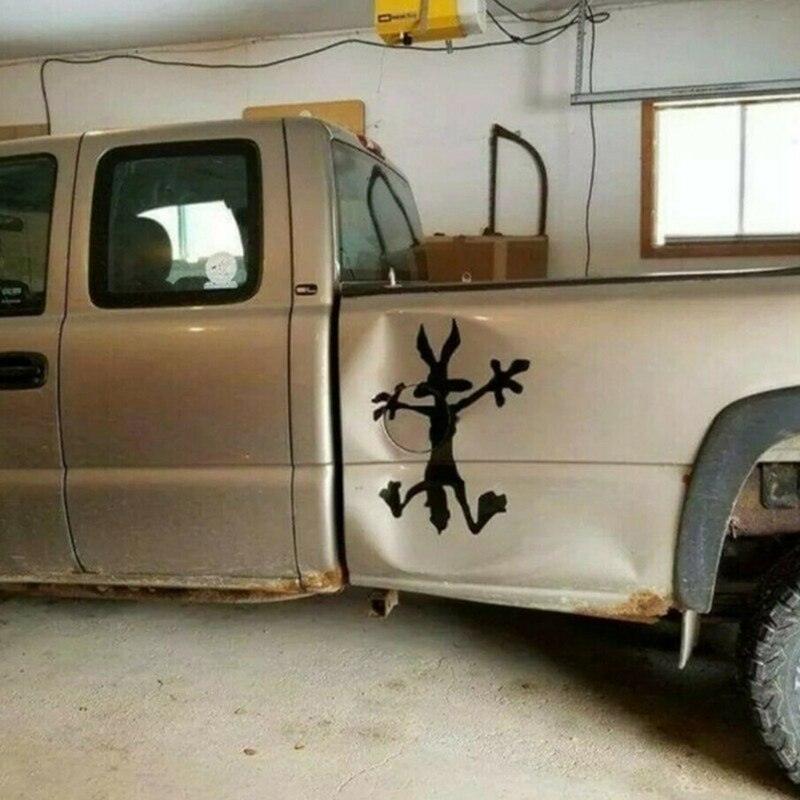 Car Auto Window Rear Bumper Trunk Decoration Sticker Vinyl Cartoon Funny Decal Car-Styling Exterior Trim Car Decal, E Cartoon Coyote Splat Hitting Wall Door Cars Laptop Truck Bumper Window Decal Accessories Emblem Sticker Applies Easily To Cars