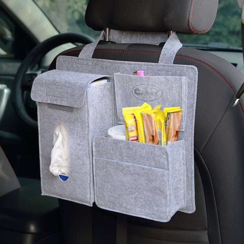 Car Back Seat Storage Bag Organizer Hanging Bag Box Paper Towel Phone Storage Felt Bag Trash Can Organiser Felt Storage Car Auto Car Back Seat Organiser Car Accessories  Back Protector Seat Cover Seat Back
