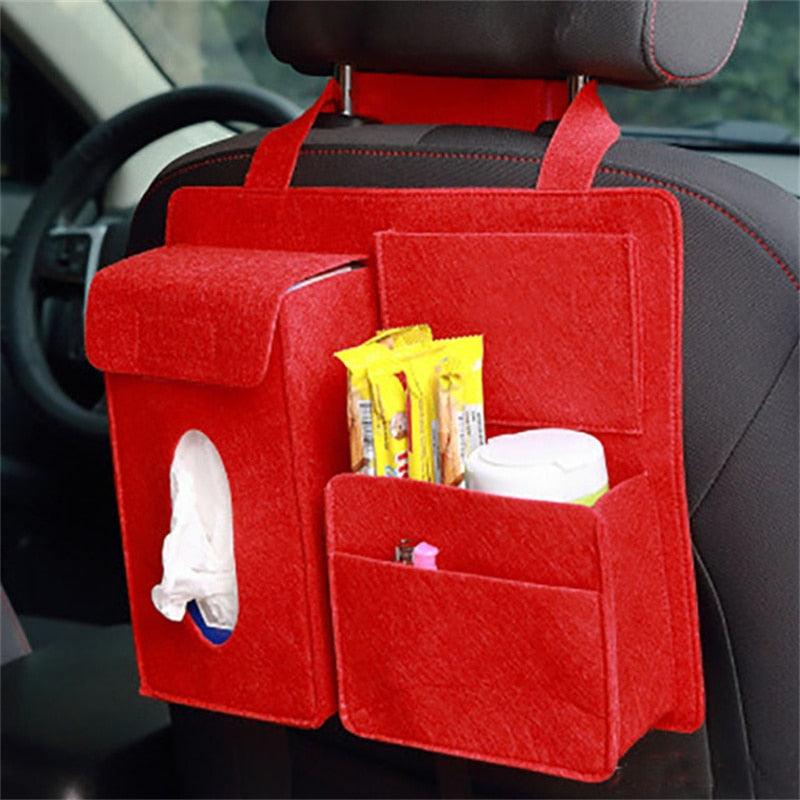 Car Back Seat Storage Bag Organizer Hanging Bag Box Paper Towel Phone Storage Felt Bag Trash Can Organiser Felt Storage Car Auto Car Back Seat Organiser Car Accessories  Back Protector Seat Cover Seat Back