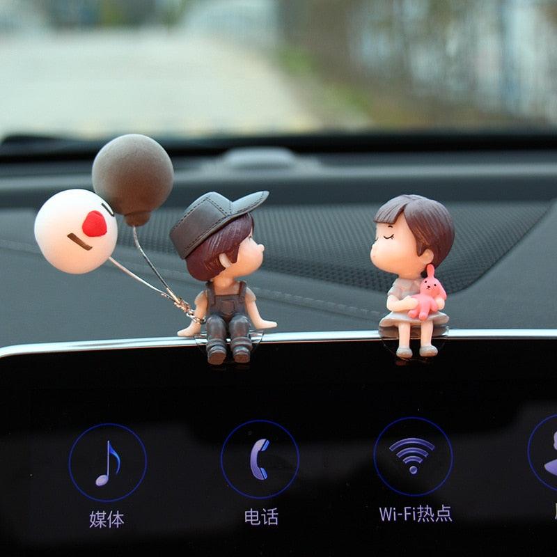 Car Decoration Cute Cartoon Couples Action Figure Figurines Balloon Ornament Auto Interior Dashboard Accessories for Girls Gifts Car Decoration Cute Cartoon Couples Action Figure Figurines Balloon Ornament Auto Interior Dashboard Accessories for Girls Gif