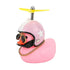 Car Goods Gift Broken Wind Helmet Small Yellow Duck Car Decoration Accessories Wind-breaking Wave-breaking Duck Cycling DecDuck Car Dashboard Decorations Rubber Duck Car Ornaments Cool Duck with Propeller Helmet Sunglasses Gold Chain or