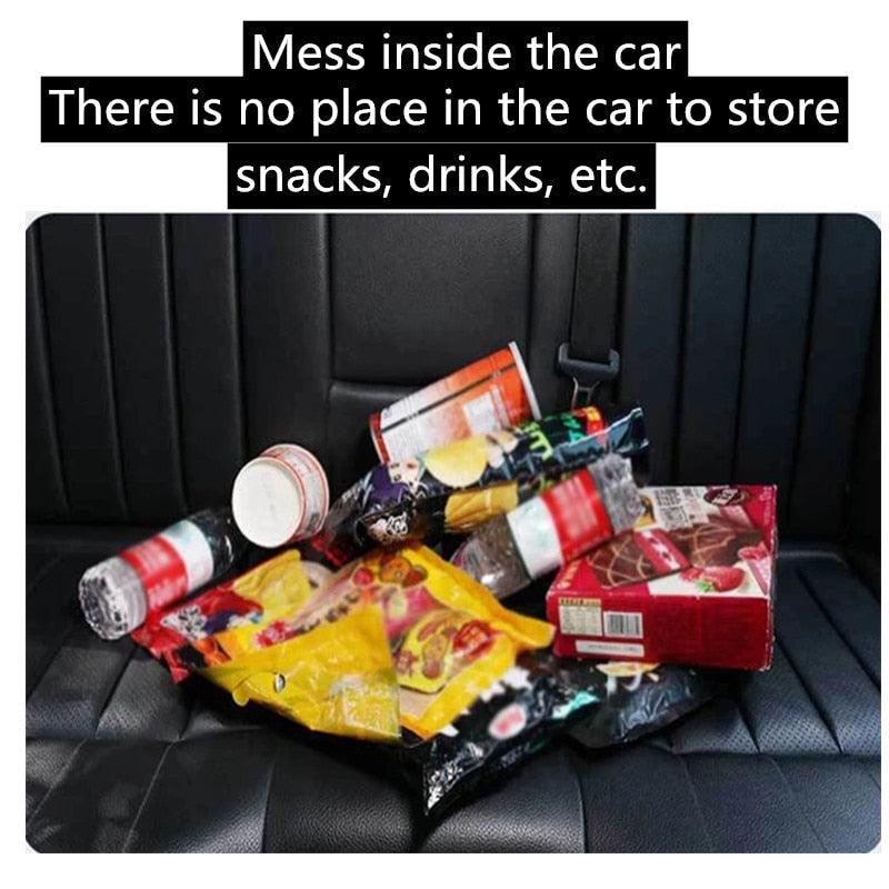 Car Large Capacity Storage Pocket Seat Crevice Net Handbag Holder Luxury Leather Seat Back Organizer Mesh  Bag Automotive Goods Leather Seat Organizer Mesh Large Capacity Bag for Car Seat Storage and Net Hanging Storage Bag