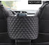 Car Large Capacity Storage Pocket Seat Crevice Net Handbag Holder Luxury Leather Seat Back Organizer Mesh  Bag Automotive Goods Leather Seat Organizer Mesh Large Capacity Bag for Car Seat Storage and Net Hanging Storage Bag