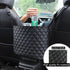 Car Large Capacity Storage Pocket Seat Crevice Net Handbag Holder Luxury Leather Seat Back Organizer Mesh  Bag Automotive Goods Leather Seat Organizer Mesh Large Capacity Bag for Car Seat Storage and Net Hanging Storage Bag