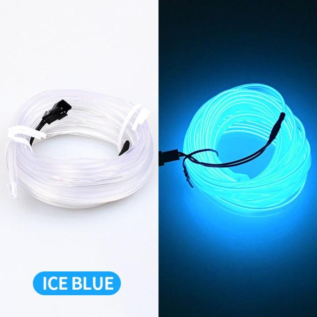 Car LED Neon Cold Light Auto Interior Atmosphere Neon Glowing Strobing Electroluminescent Wire Lights Neon Light USB 5V with Fuse Protection for Automotive Car Interior Decoration Light Refit Decoration Strips Shine Usb Cigar Lighter Driver - ALLURELATION - 553, Car Accessories, Car Gadgets, Car Ornaments, Fuse Protection, Interior Atmosphere, LED Neon Cold Light, Light Refit Decoration, Wire Lights Neon - Stevvex.com