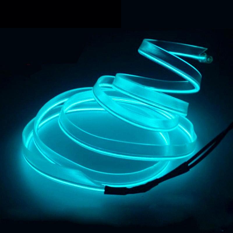 Car LED Neon Cold Light Auto Interior Atmosphere Neon Glowing Strobing Electroluminescent Wire Lights Neon Light USB 5V with Fuse Protection for Automotive Car Interior Decoration Light Refit Decoration Strips Shine Usb Cigar Lighter Driver - ALLURELATION - 553, Car Accessories, Car Gadgets, Car Ornaments, Fuse Protection, Interior Atmosphere, LED Neon Cold Light, Light Refit Decoration, Wire Lights Neon - Stevvex.com
