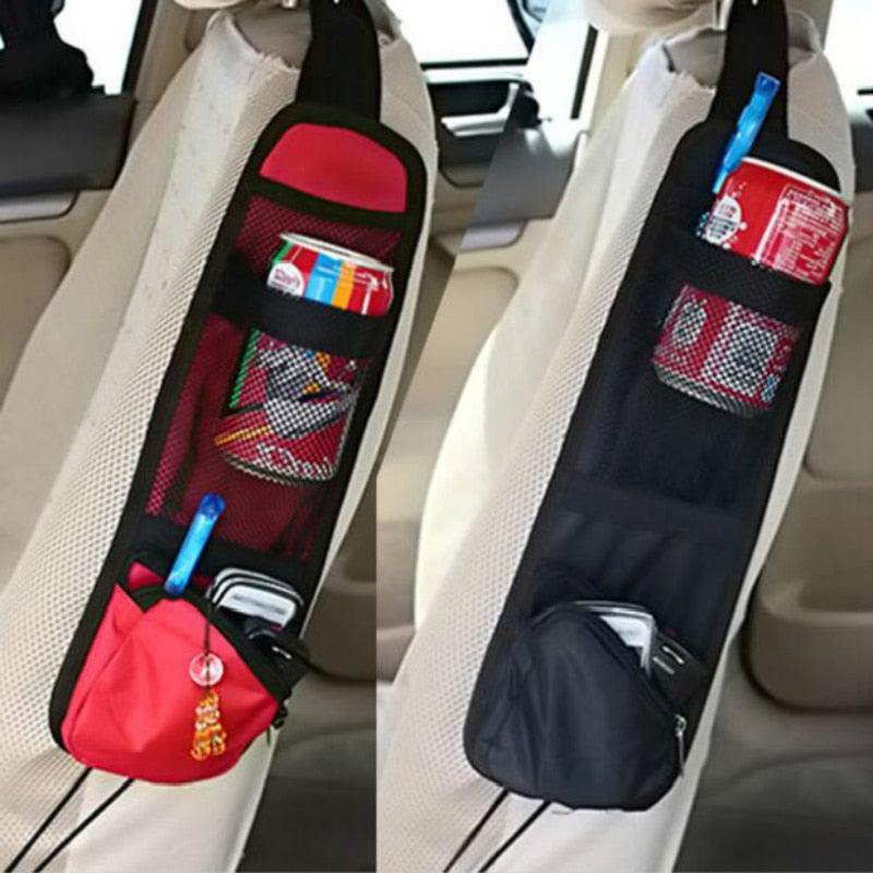 Car Seat Organizer Auto Seat Side Storage Hanging Bag Multi-Pocket Drink Holder Mesh Pocket Car Organizer Car Multifunctional Storage Mesh Net Pocket