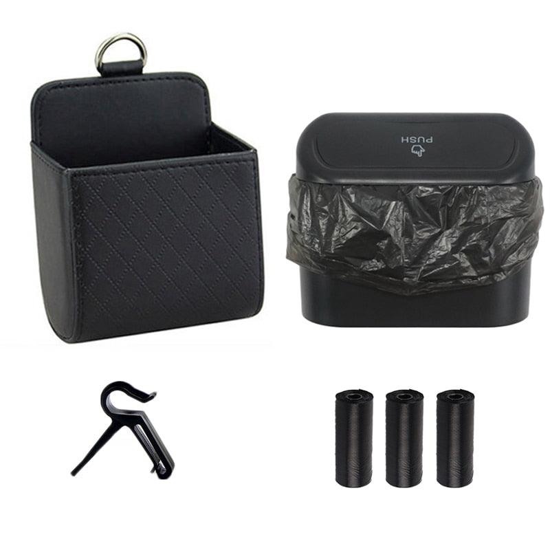 Car Storage Bag Air Vent Dashboard Tidy Hanging Leather Organizer Box Glasses Phone Holder Storage Organizer Car Accessories PU Leather Pouch Holder Mobile Phone Hanging Organizer Container