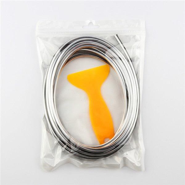 Car Styling Universal Flexible Interior Moulding Trim Strips Car Accessories Decoration Strip Dashboard Universal Car Gap Fillers Automobile Moulding Line Decorative Accessories Edge Sticker Flexible Strip Garnish Accessory with Installing Tool