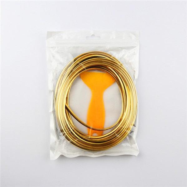 Car Styling Universal Flexible Interior Moulding Trim Strips Car Accessories Decoration Strip Dashboard Universal Car Gap Fillers Automobile Moulding Line Decorative Accessories Edge Sticker Flexible Strip Garnish Accessory with Installing Tool