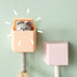 Cartoon Cat Hook Self Adhesive Dormitory Bedroom Door Hangers Hooks Key Umbrella Towel Cap Coat Rack Wall Animal Decoration Rack Non-Marking Hook Nail-Free Animal Hook Entrance Key Strong Sticking Hook