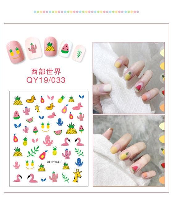 Cartoon Characters Plants Animals Forest Flowers Small Fresh Flowers 3D Nail Stickers Hyuna Style Nail Patch Waterproof Self Adhesive Nail Decals for Nail Art Decoration Including Hearts Stars Letters Bowknot Leaves Flowers Plants Fruits Butterflies - ALLURELATION - 3D Nail, 554, bowknot, environmental-friendly, Fruits Butterflies, Hearts Star, Hyuna Style, Leaves Flowers, Letters Bowknot, Nail Art, Nail Patch, Nail Stickers, non-toxic, Safe materials, Waterproof - Stevvex.com