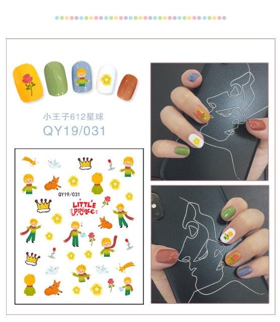 Cartoon Characters Plants Animals Forest Flowers Small Fresh Flowers 3D Nail Stickers Hyuna Style Nail Patch Waterproof Self Adhesive Nail Decals for Nail Art Decoration Including Hearts Stars Letters Bowknot Leaves Flowers Plants Fruits Butterflies - ALLURELATION - 3D Nail, 554, bowknot, environmental-friendly, Fruits Butterflies, Hearts Star, Hyuna Style, Leaves Flowers, Letters Bowknot, Nail Art, Nail Patch, Nail Stickers, non-toxic, Safe materials, Waterproof - Stevvex.com