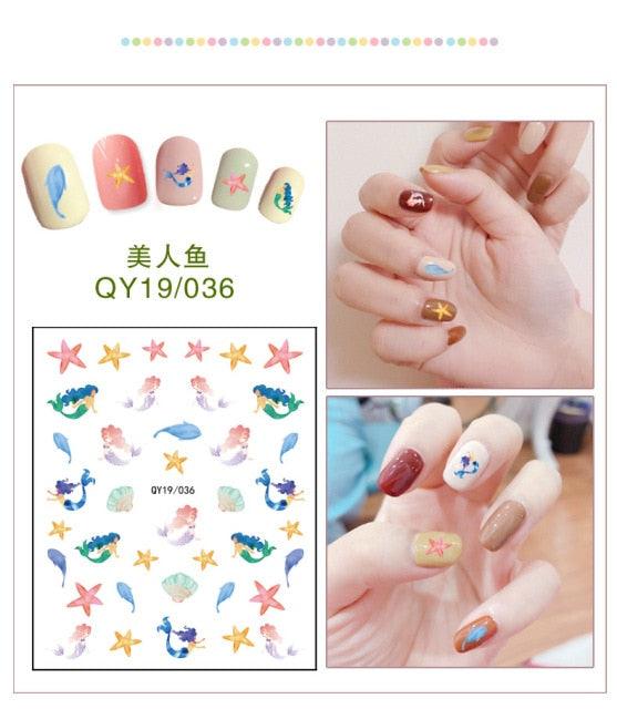 Cartoon Characters Plants Animals Forest Flowers Small Fresh Flowers 3D Nail Stickers Hyuna Style Nail Patch Waterproof Self Adhesive Nail Decals for Nail Art Decoration Including Hearts Stars Letters Bowknot Leaves Flowers Plants Fruits Butterflies - ALLURELATION - 3D Nail, 554, bowknot, environmental-friendly, Fruits Butterflies, Hearts Star, Hyuna Style, Leaves Flowers, Letters Bowknot, Nail Art, Nail Patch, Nail Stickers, non-toxic, Safe materials, Waterproof - Stevvex.com