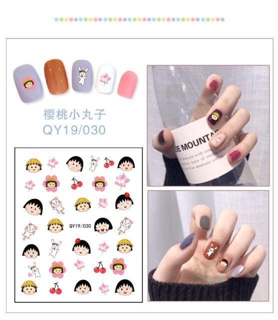 Cartoon Characters Plants Animals Forest Flowers Small Fresh Flowers 3D Nail Stickers Hyuna Style Nail Patch Waterproof Self Adhesive Nail Decals for Nail Art Decoration Including Hearts Stars Letters Bowknot Leaves Flowers Plants Fruits Butterflies - ALLURELATION - 3D Nail, 554, bowknot, environmental-friendly, Fruits Butterflies, Hearts Star, Hyuna Style, Leaves Flowers, Letters Bowknot, Nail Art, Nail Patch, Nail Stickers, non-toxic, Safe materials, Waterproof - Stevvex.com