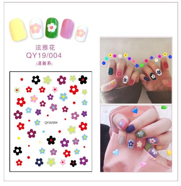 Cartoon Characters Plants Animals Forest Flowers Small Fresh Flowers 3D Nail Stickers Hyuna Style Nail Patch Waterproof Self Adhesive Nail Decals for Nail Art Decoration Including Hearts Stars Letters Bowknot Leaves Flowers Plants Fruits Butterflies - ALLURELATION - 3D Nail, 554, bowknot, environmental-friendly, Fruits Butterflies, Hearts Star, Hyuna Style, Leaves Flowers, Letters Bowknot, Nail Art, Nail Patch, Nail Stickers, non-toxic, Safe materials, Waterproof - Stevvex.com