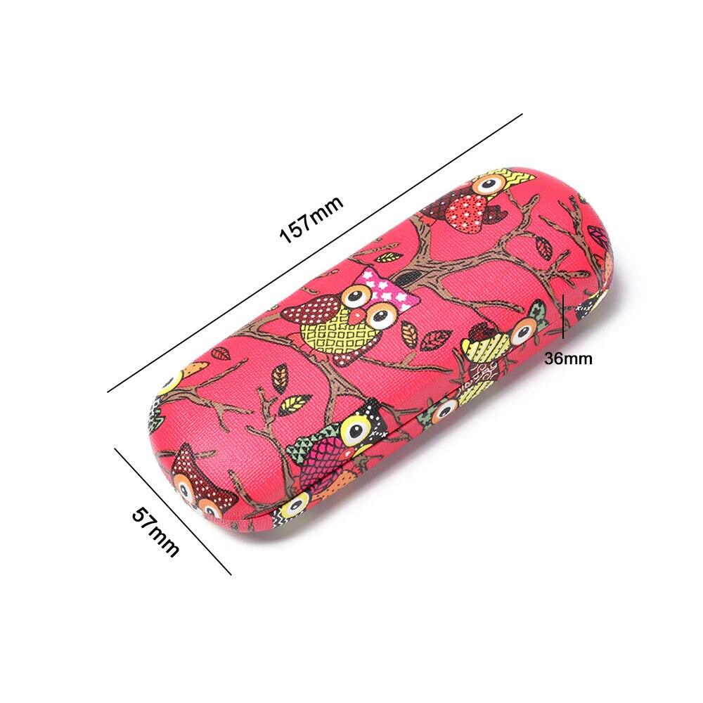 Cartoon Eye Glasses Case Cute Owl Animal Sunglasses Storage Protector Portable Hard Leather Reading Pattern Glasses Case Hard Shell Eyeglass Cases For Women Girls Kids Portable Travel Eyewear Hard Case Anti-shock Eye Glasses Case