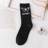 Cartoon socks cute bow print white black calcetines Women's Novelty Socks Crew Fun Funky fall fashion Casual Cotton Dress Socks - ALLURELATION - black and white socks, butterfly socks, cotton socks, cute bow print socks, funny socks, novelty socks, socks, socks for women, womens socks - Stevvex.com