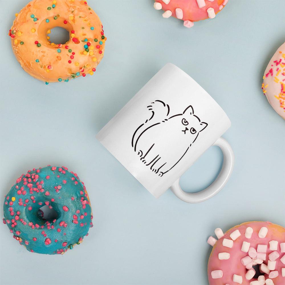 Cat Lovers Mug Coffee Right Meow Funny Message Novelty Ceramic Cup Coffee Mug Cat Mom Gifts for Women Cat Stuff for Cat Lovers Mother's Day Birthday Gifts for Mom from Daughter Best Gift Ideas for Best Friends, Coffee Lovers Cat Lover Coffee Mugs
